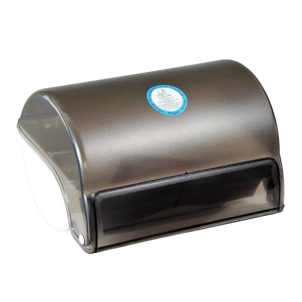 Rollenhandtuchspender "Allzweck" manueller Papiertransport | weiß/grau-transparent
