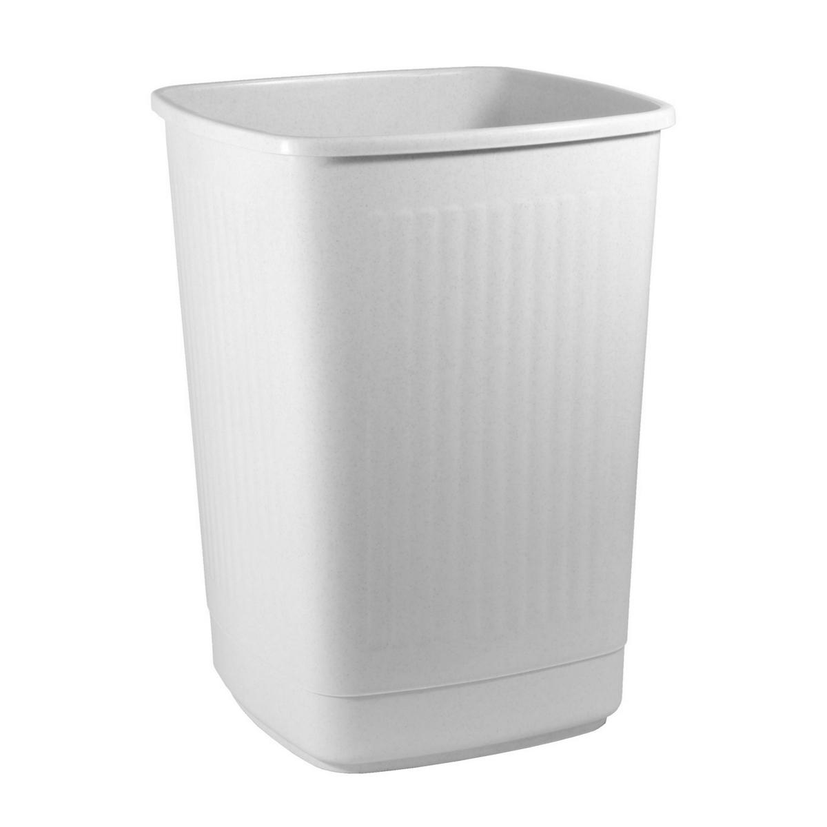 Abfallbehälter, Papierkorb 50 Liter eckig, geschlossen Farbe: granit 
