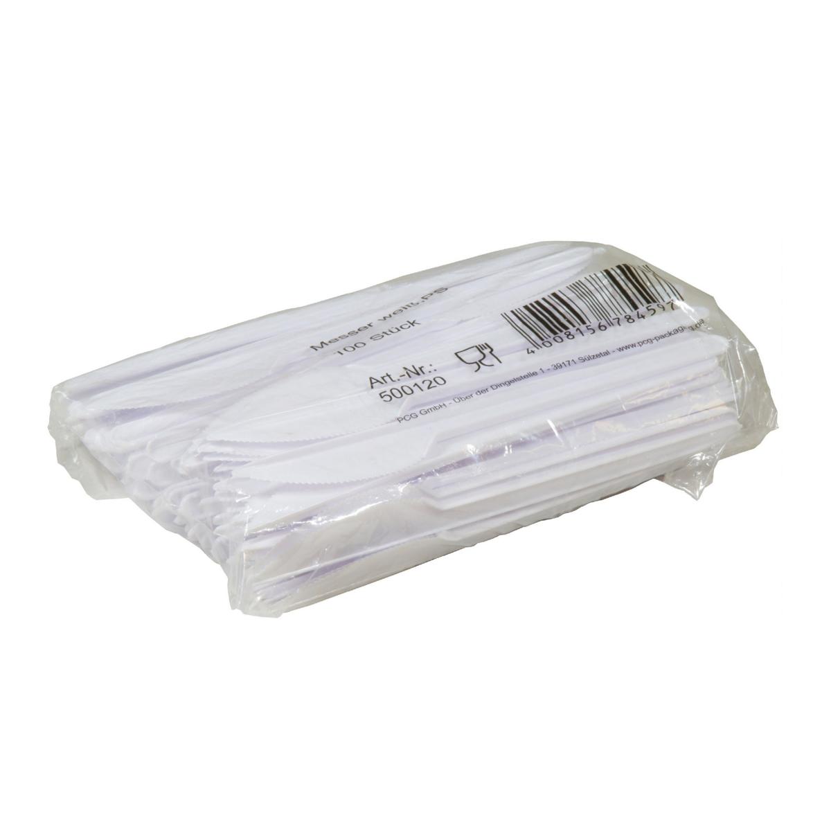 Messer Kunststoff, 17 cm | 100 Stück 
