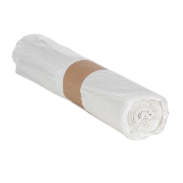 Müllsack   70 Liter,  35 µ, Typ60, LDPE - Neuware weiß, 575 x 1000 mm | 25 Stück/Rolle 