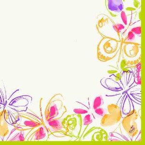 Dunilin Servietten 40 x 40 cm, 50 Stück/Pack | mit Motiv Butterfly 