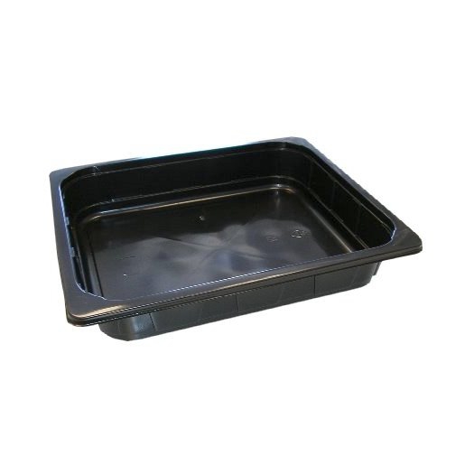 *ECO PP Gastro-Schale GN1/2, 325 x 265 x  60 mm, 4000 ml, schwarz | 100 Stück 