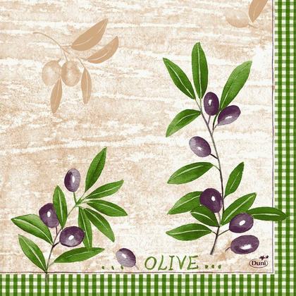 DUNI Zelltuch-Servietten 33 x 33 cm, 3-lagig, 1/4 Falz, 250 Stück/Pack | mit Motiv Posea