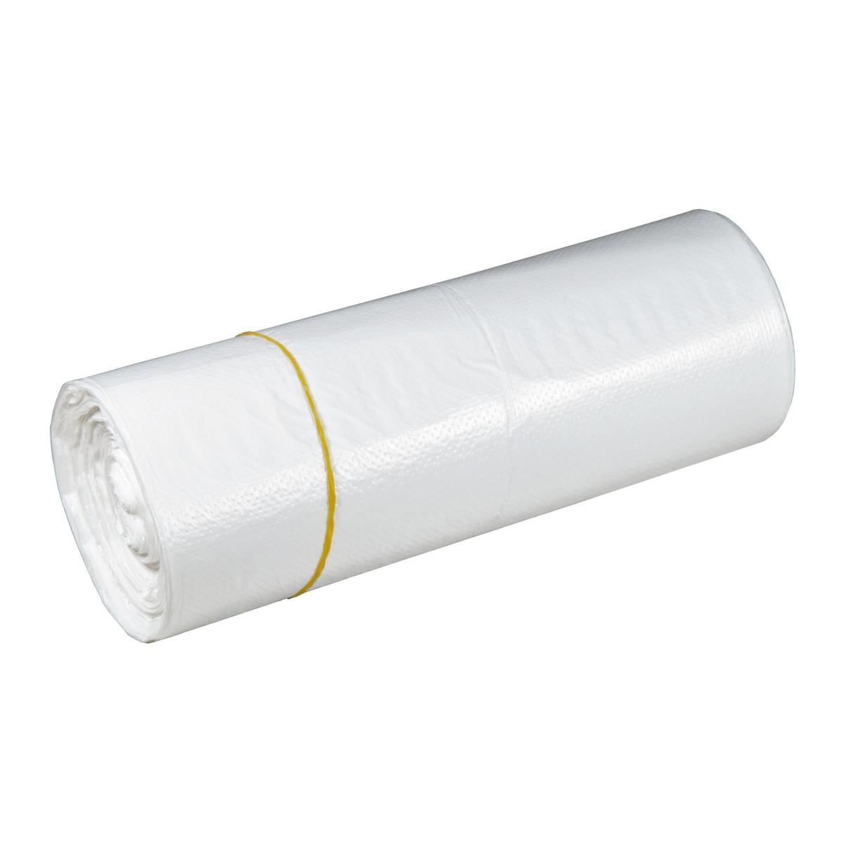 Müllbeutel  60 Liter, 8 µ, HDPE weiß, 630 x 850 mm | 40 Stück/Rolle 